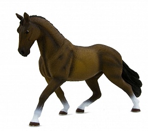 Фигурка - Жеребец Ганноверский темно-коричневый, пластиковый (Mojo, 387076)